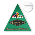 3" Triangle Shape Plastic Advertising Campaign Button